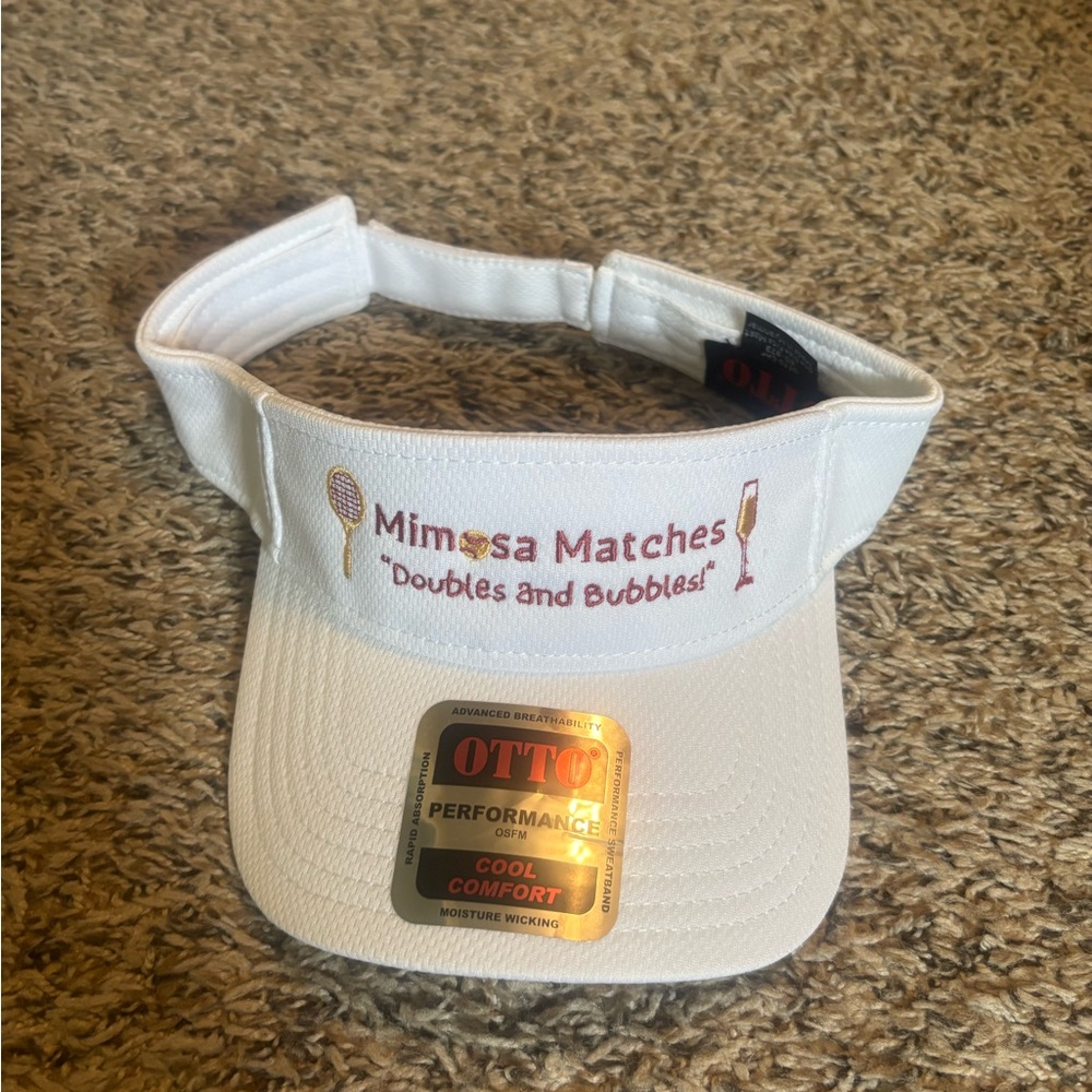 OTTO White Visor with Tennis Logo